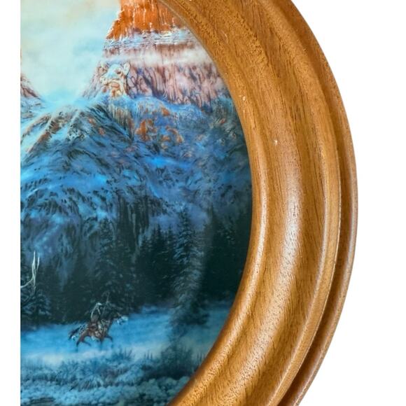 Julie Kramer Cole Faces of Nature Wintering w The Wapiti 1992 Collector Plate - Picture 2 of 5